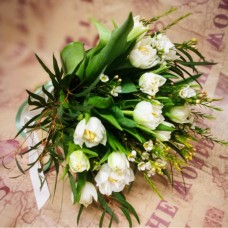 White tulips Bouquet Signora Bianca - 19